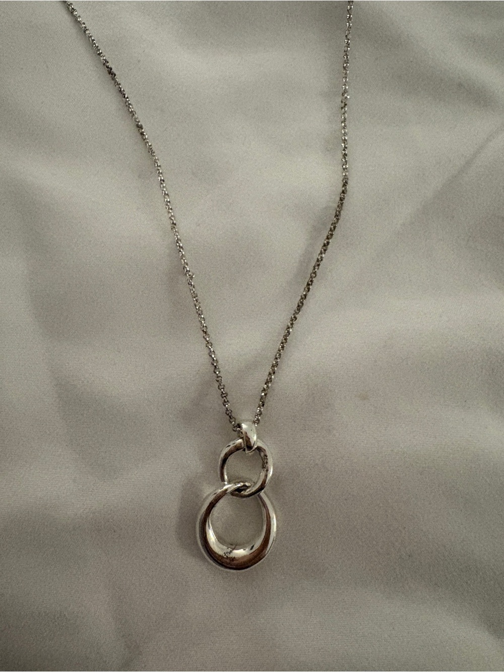 Silver Double Pendant Necklace